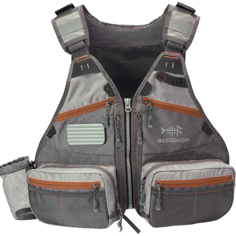 Fly Ves Heavy Duty Fly Fishing Vest With 18 Pocket System Hydration Compatible Adjustable Padded Back