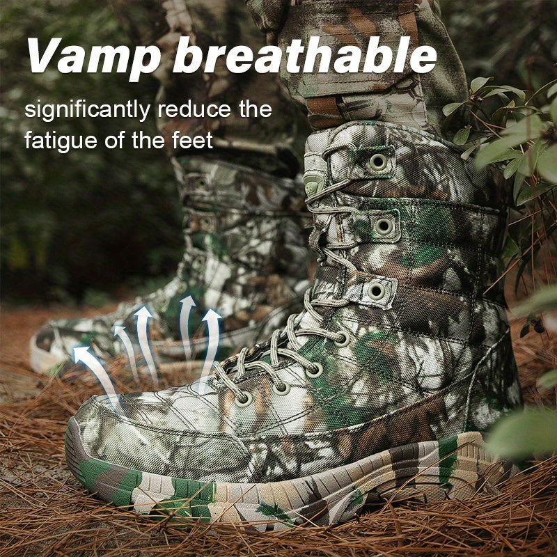 AIREVO Camouflage Oxford High Top Hunting Shoes For Outdoors - Parry's Picks