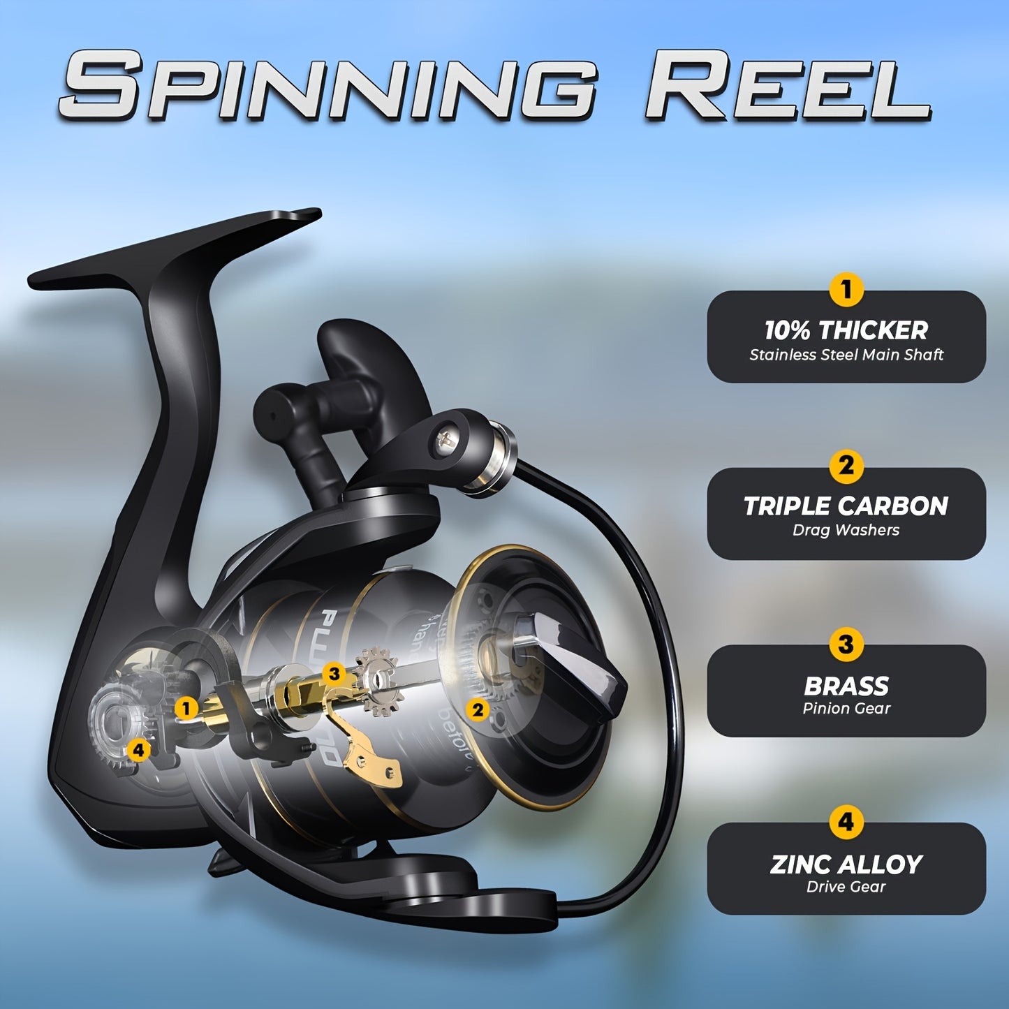 Two-Pack Telescopic Fishing Rod Kit With Carrier Bag Spinning Reel