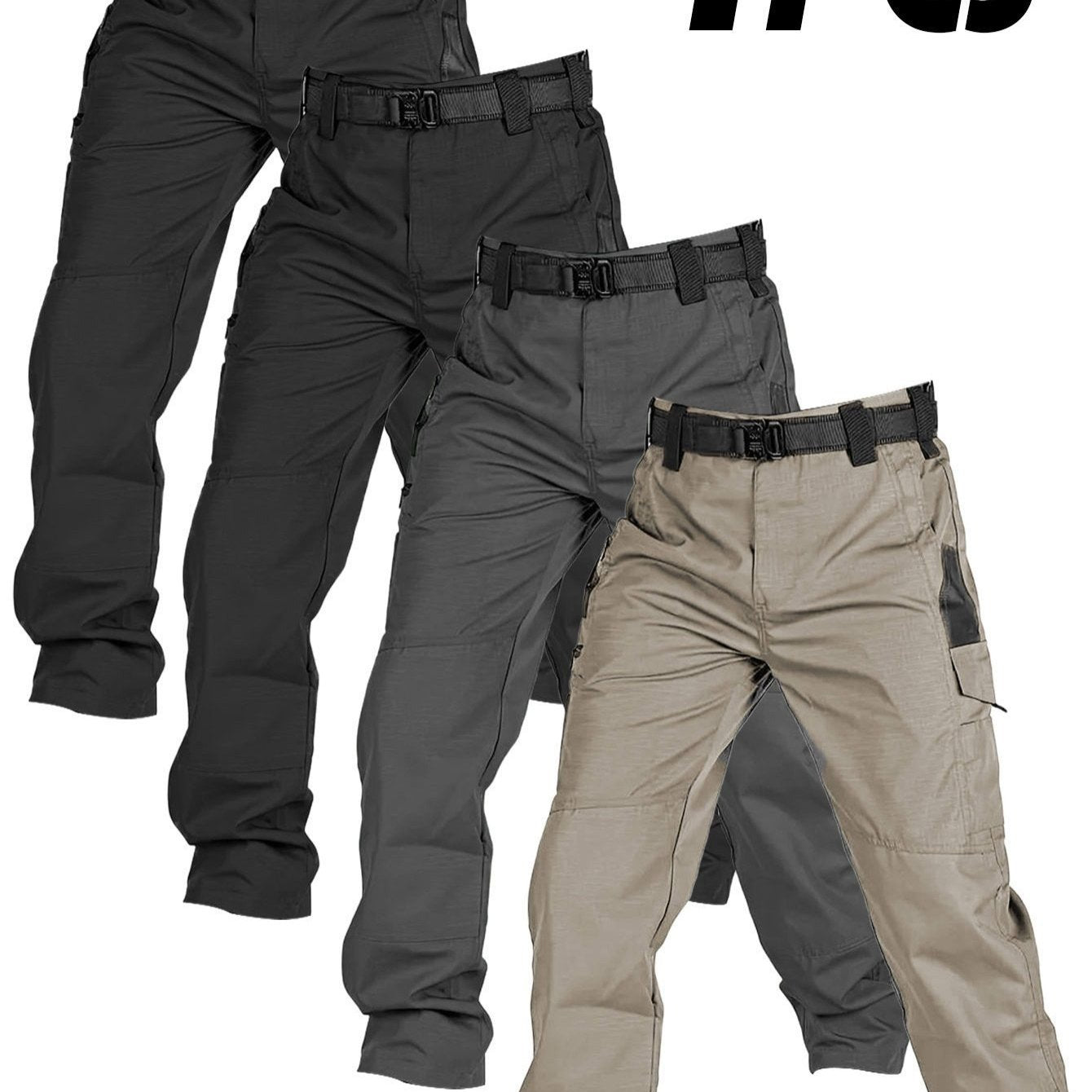 DISI Mens Straight Cargo Pants Quick Dry MultiPocket