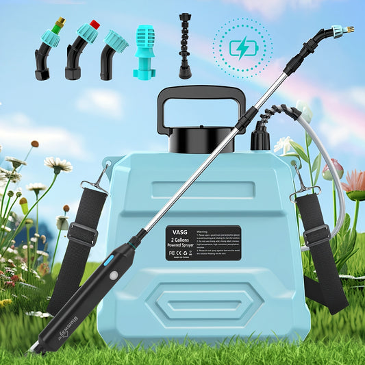 Backpack Battery Sprayer With 5 Nozzles And Adjustable Wand