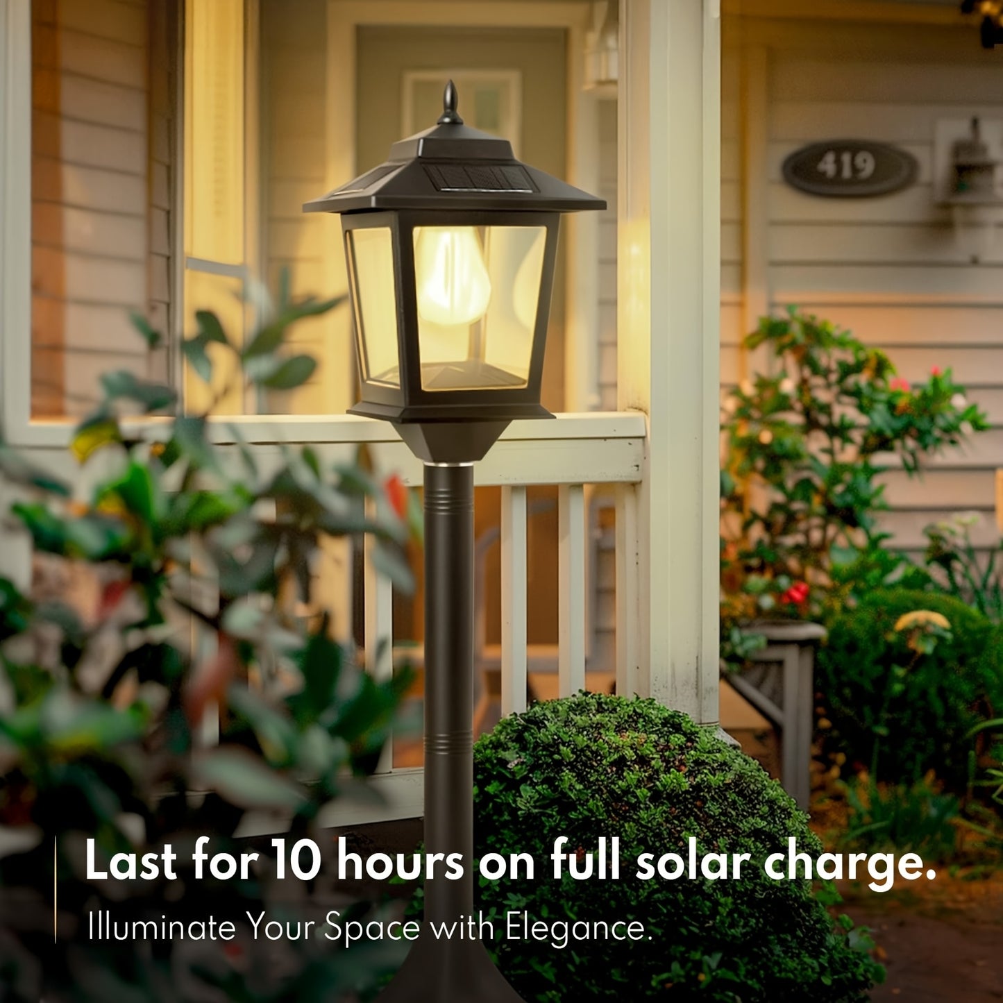 Aluminum Solar Lamp Post Light for Garden and Pathway