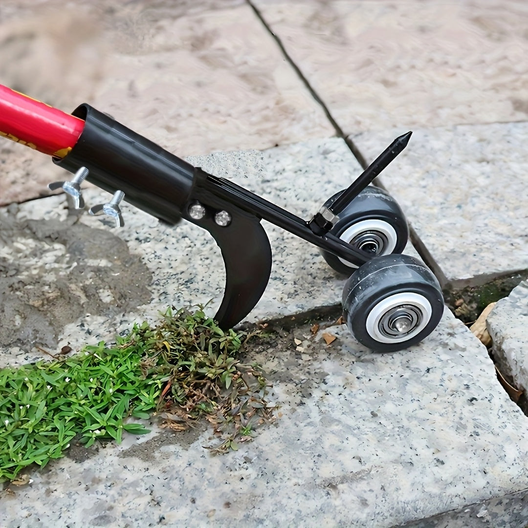 Heavy-Duty Metal Weeding Roller with Adjustable Handle and Wheels - Parry's Picks