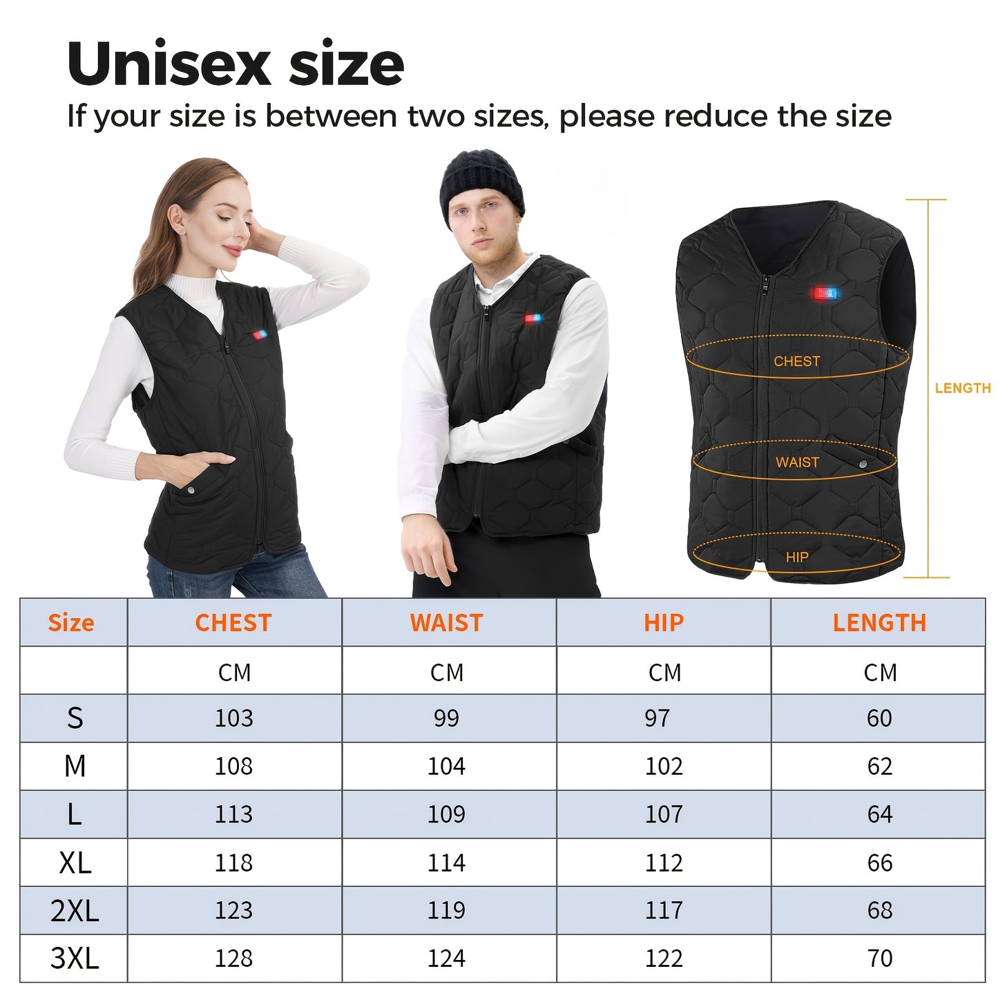 ORTIZAN Heated Vest Lightweight Electric Vest With Battery Pack - Parry's Picks