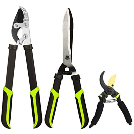 Heavy Duty Garden Loppers Hedge Clippers Pruners Combo