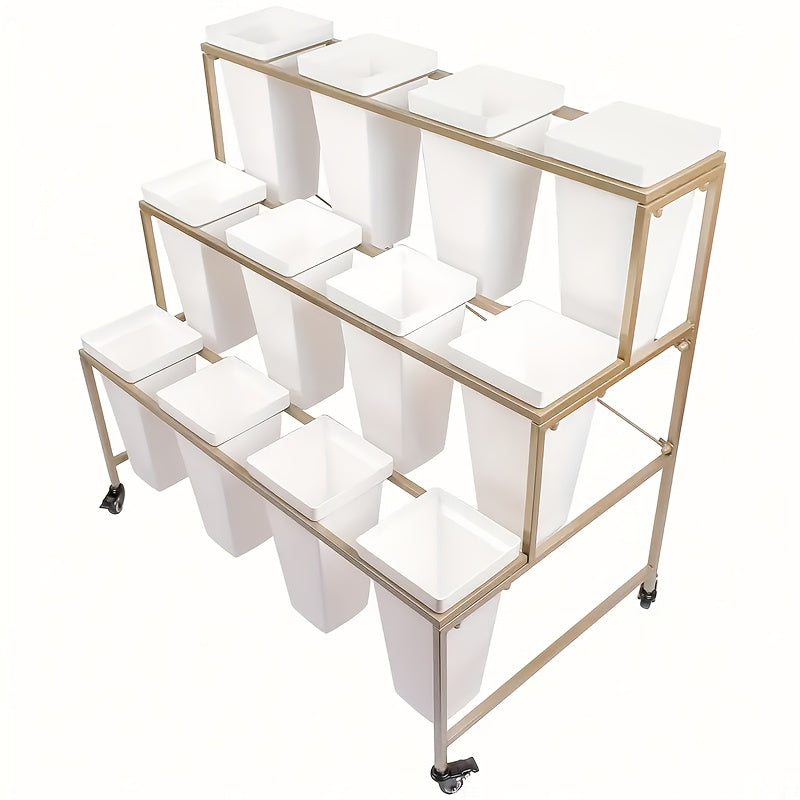 Movable Metal Flower Stand For Indoor And Outdoor Decor