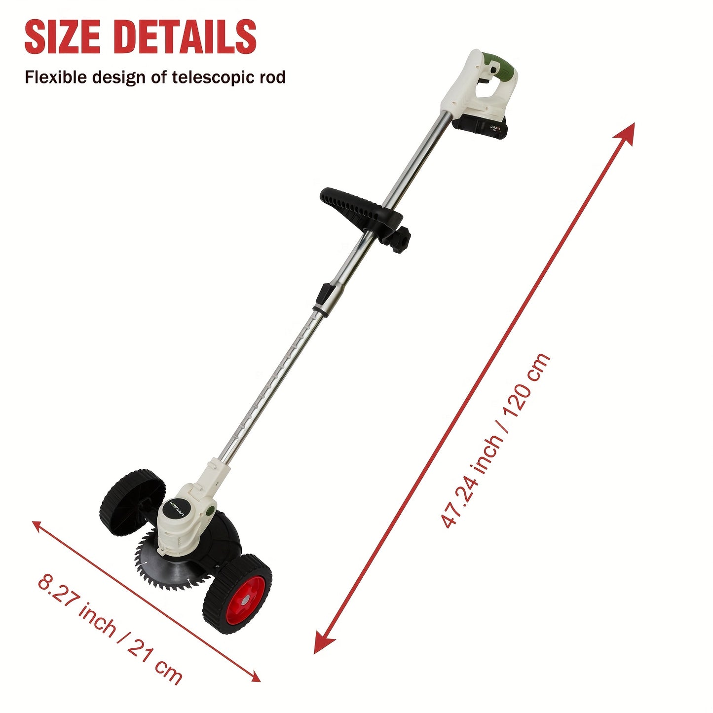 Cordless Weed Wacker Brush Cutter with Rechargeable Batteries and Charger
