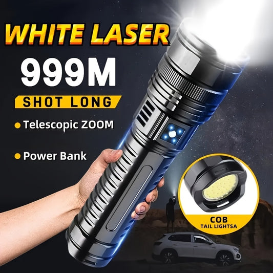 Ultra Bright USB Rechargeable Flashlight Adjustable Focus