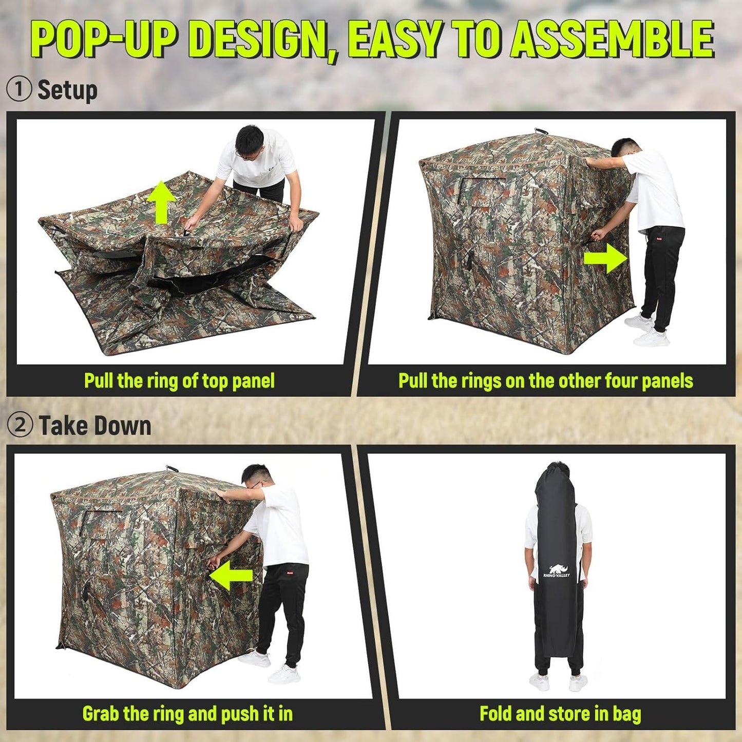 TIDEWE Hunting Blind See Through Pop Up With Mesh Windows - Parry's Picks