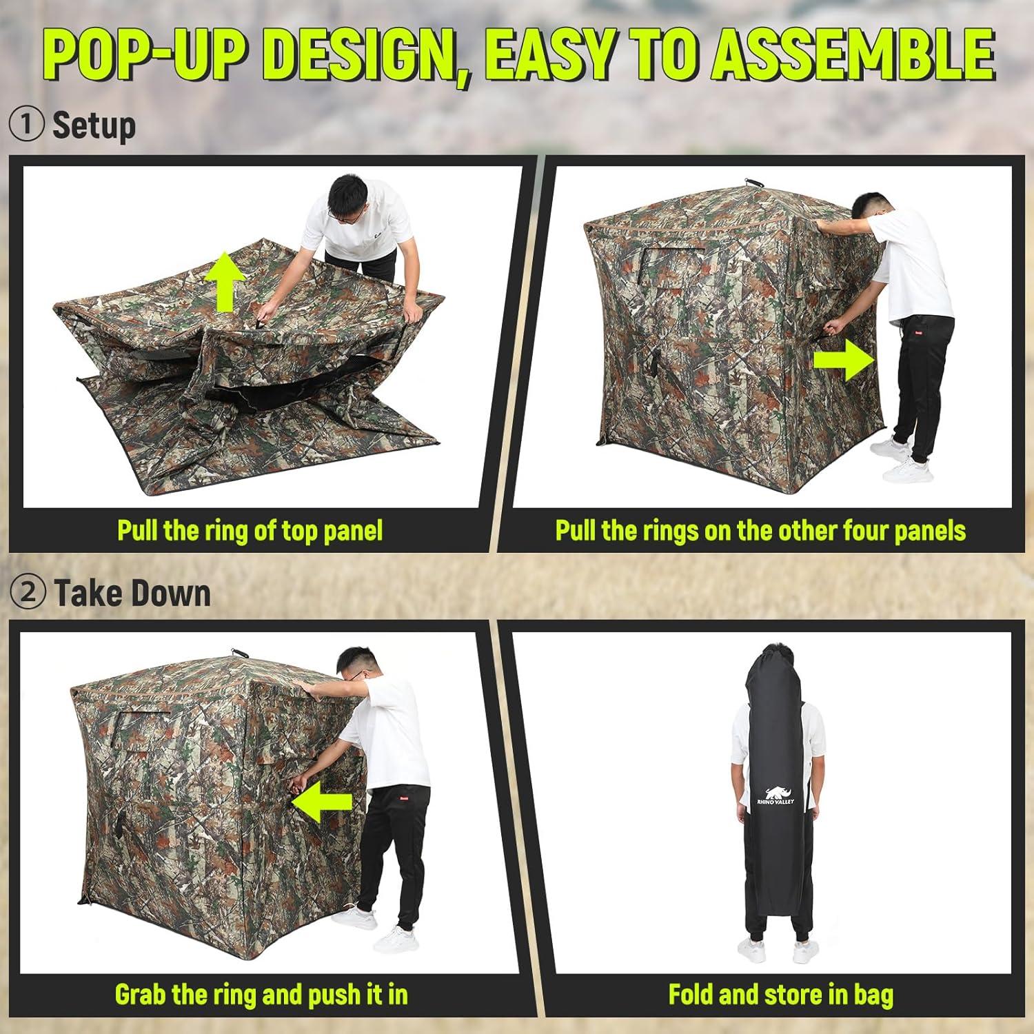 TIDEWE Hunting Blind See Through Pop Up With Mesh Windows - Parry's Picks