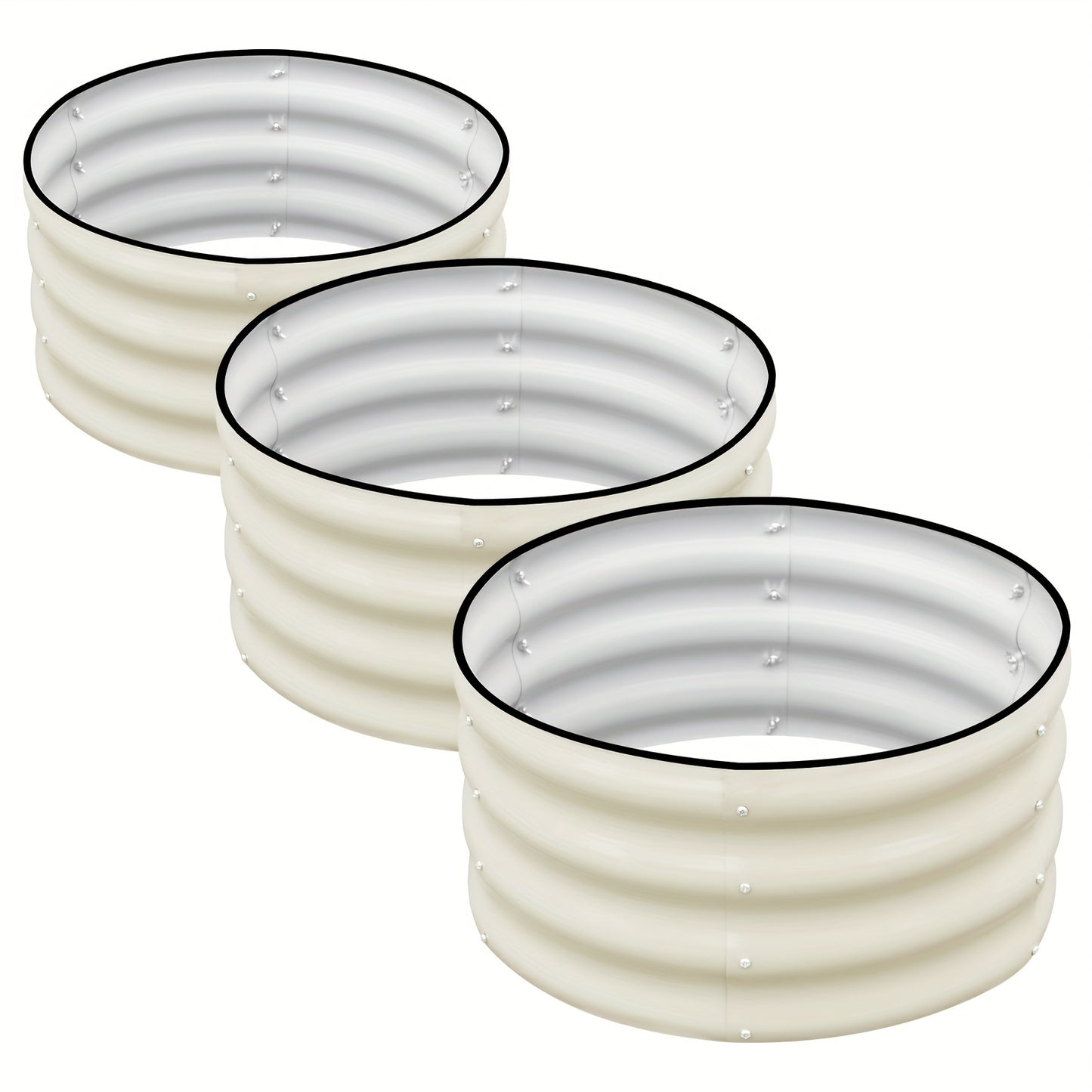 Round Raised Garden Bed Kit Metal For Planting Vegetables