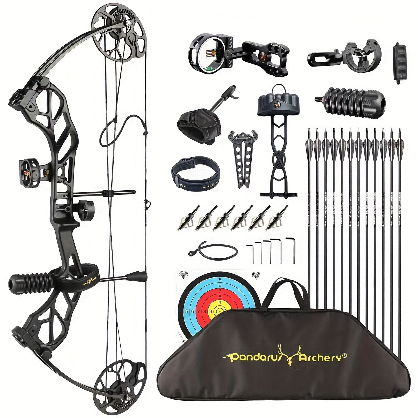 Pandarus Compound Bow for Adults and Teens Adjustable Draw