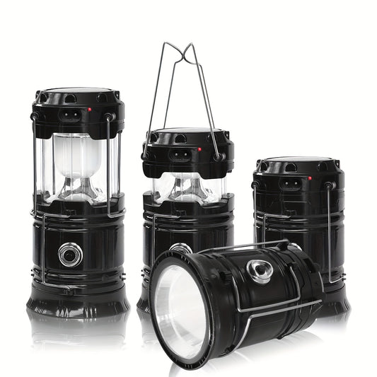 Solar Collapsible Lantern LED USB Rechargeable For Camping