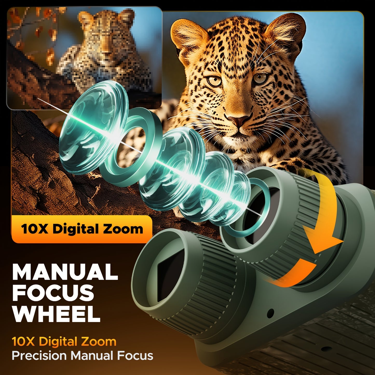 VOOPEAK Night Vision Goggles 4K Infrared Binoculars 10x Zoom