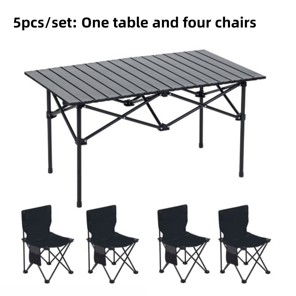 Outdoor Marine Fishing Chair Set With Folding Table 5 Piece