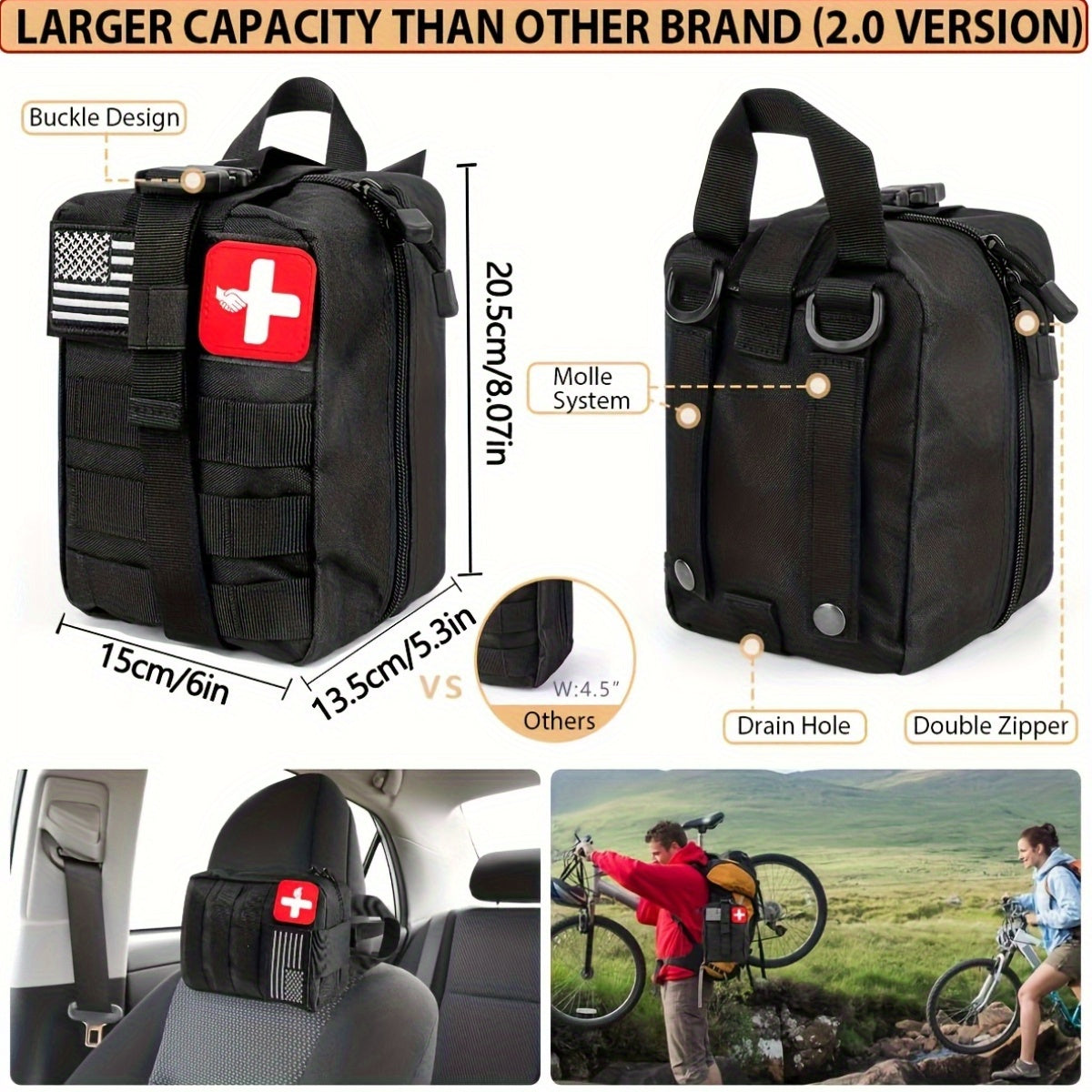 Survival Kit Bag with Shovel and Multi Function Axe - Parry's Picks