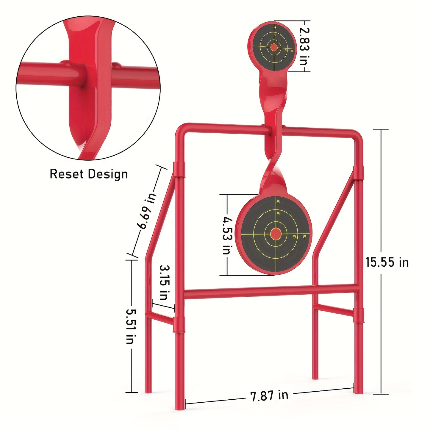 Double Blast Spinner Shooting Target Pack Paper Targets