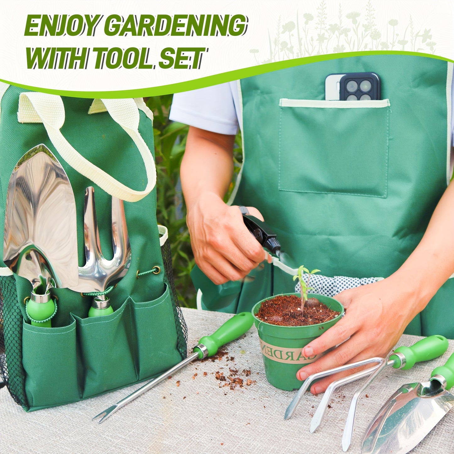 Essential Garden Tool Set with Organizer Bag for Gardening Enthusiasts - Parry's Picks