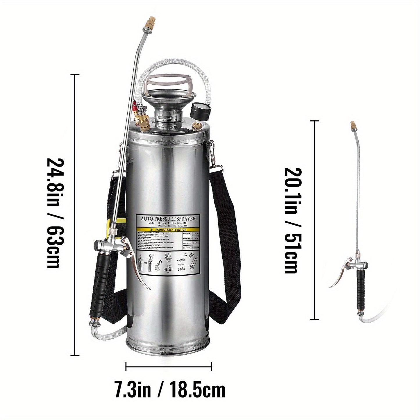 Happybuy Stainless Steel Sprayer for Gardening and Cleaning Tasks - Parry's Picks