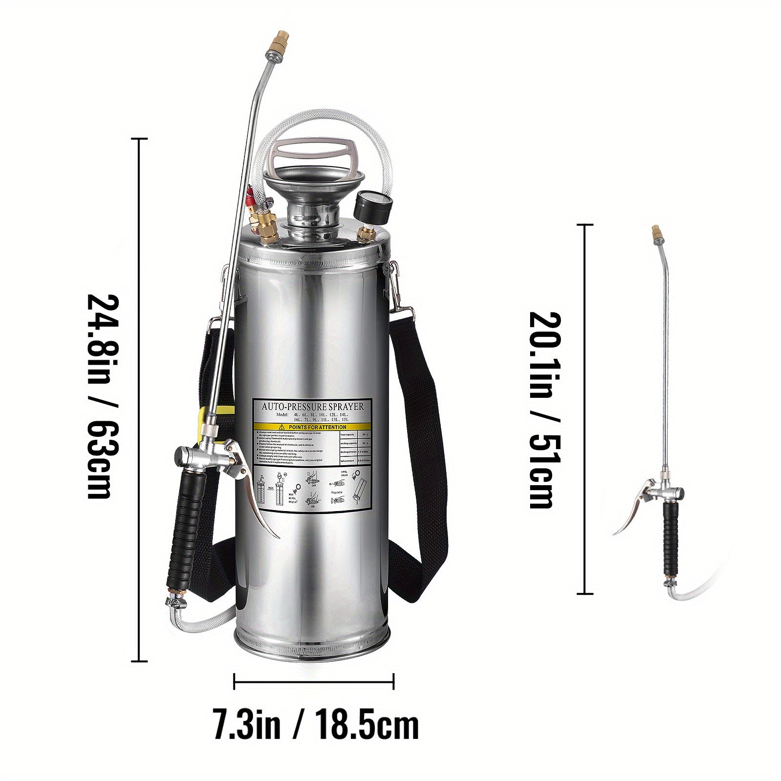 Happybuy Stainless Steel Sprayer for Gardening and Cleaning Tasks - Parry's Picks