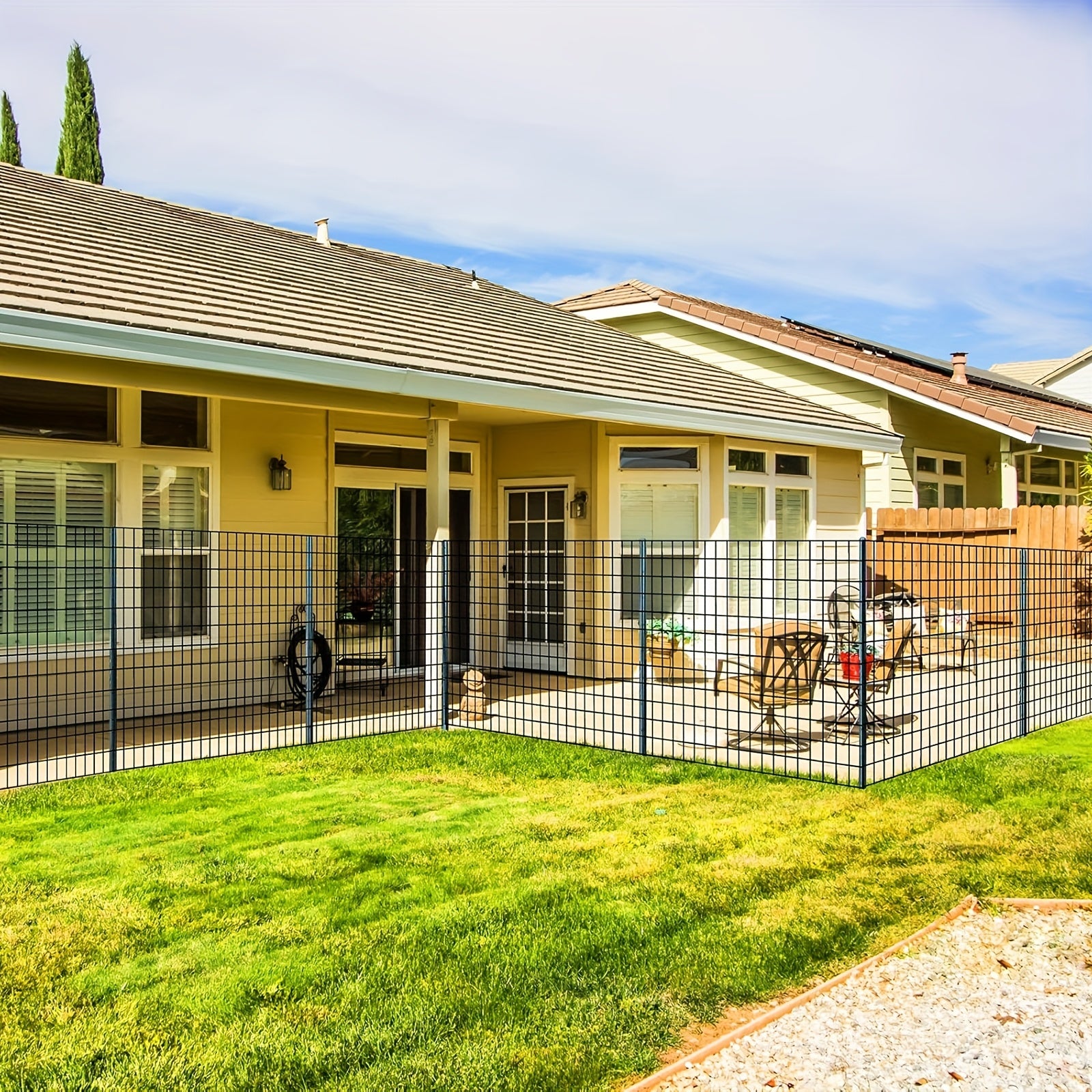 Durable Black Welded Wire Fence for Garden and Yard Protection - Parry's Picks