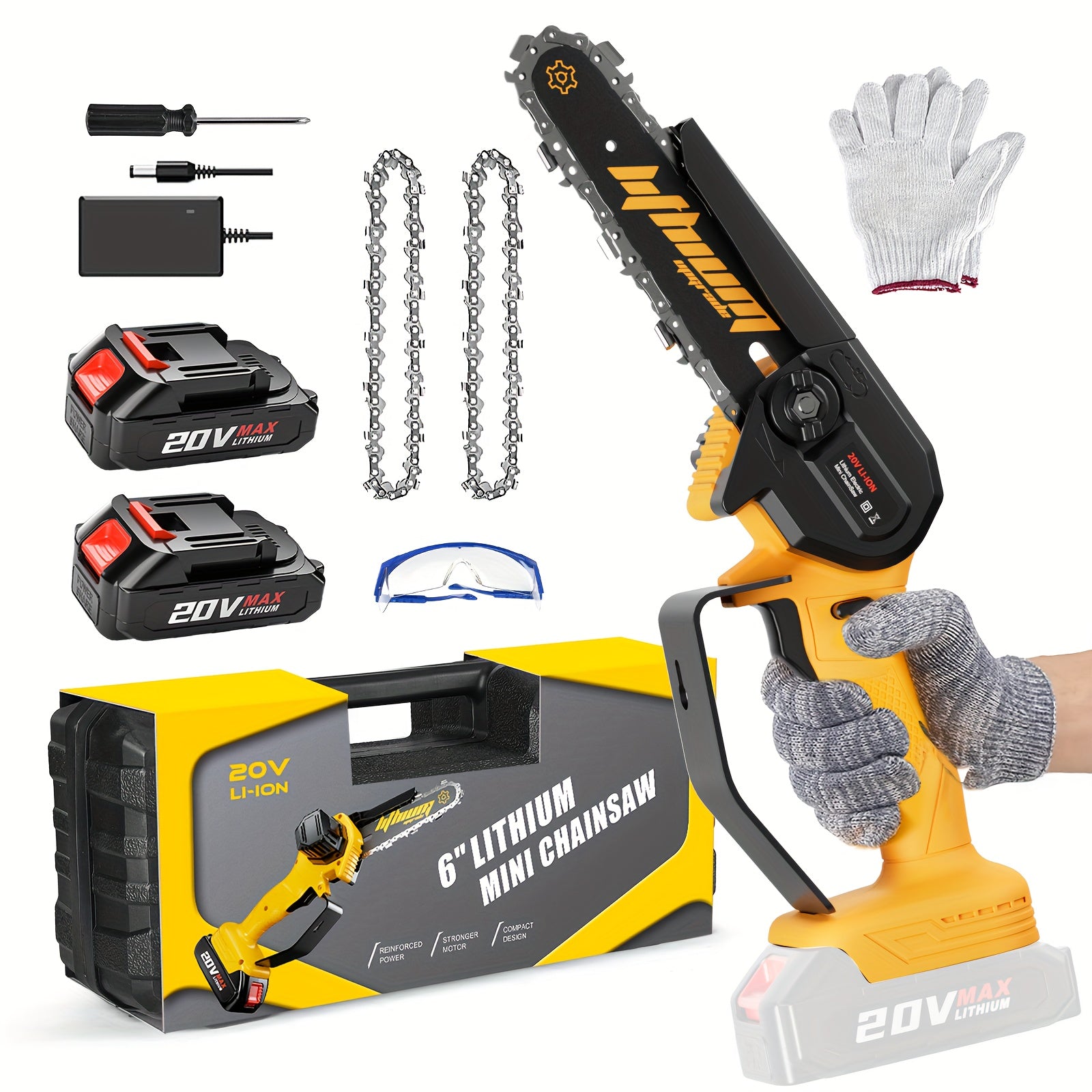 Portable Rechargeable Handheld Electric Mini Chainsaw for Gardening - Parry's Picks