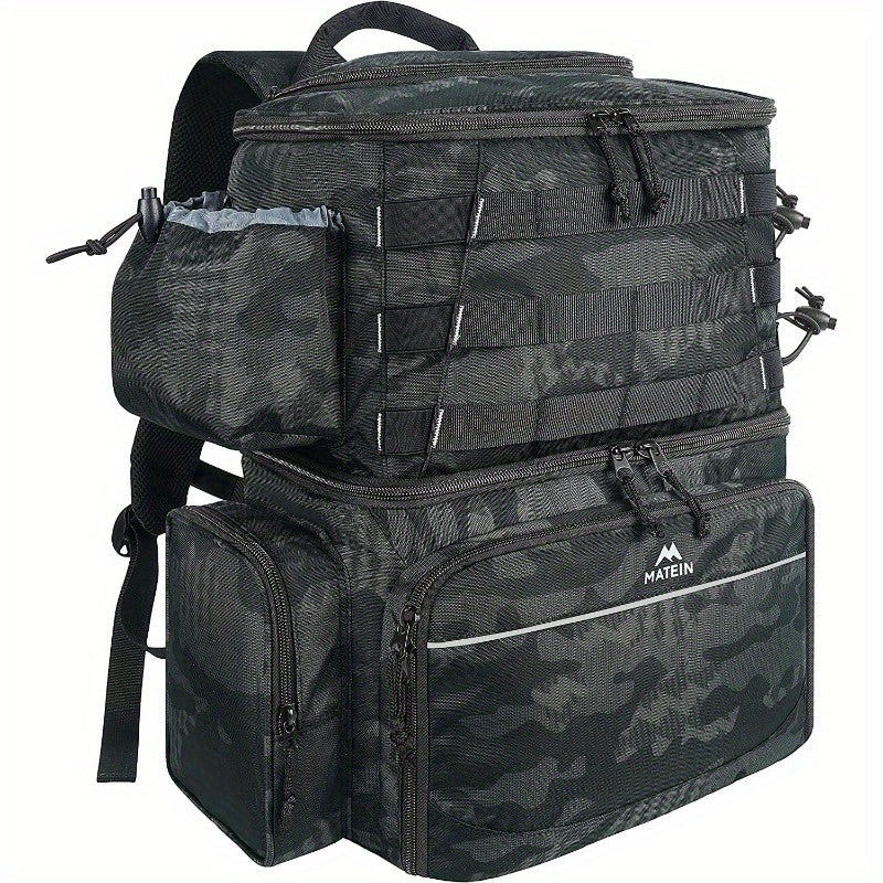 Fishing Tackle Backpack With Cooler Rod Holder Large Storage