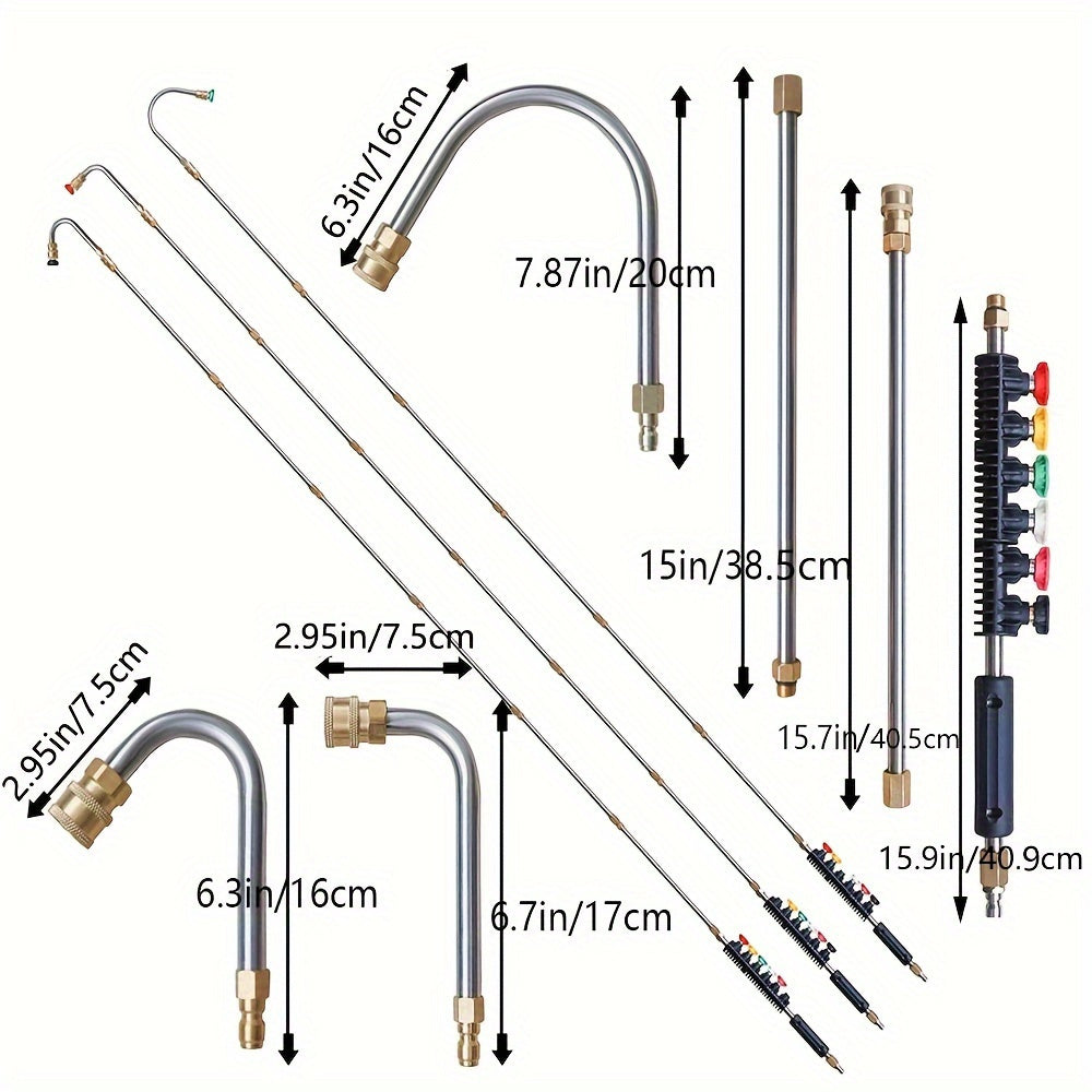 High Pressure Washer Extension Wand Set with Nozzle Tips - Parry's Picks