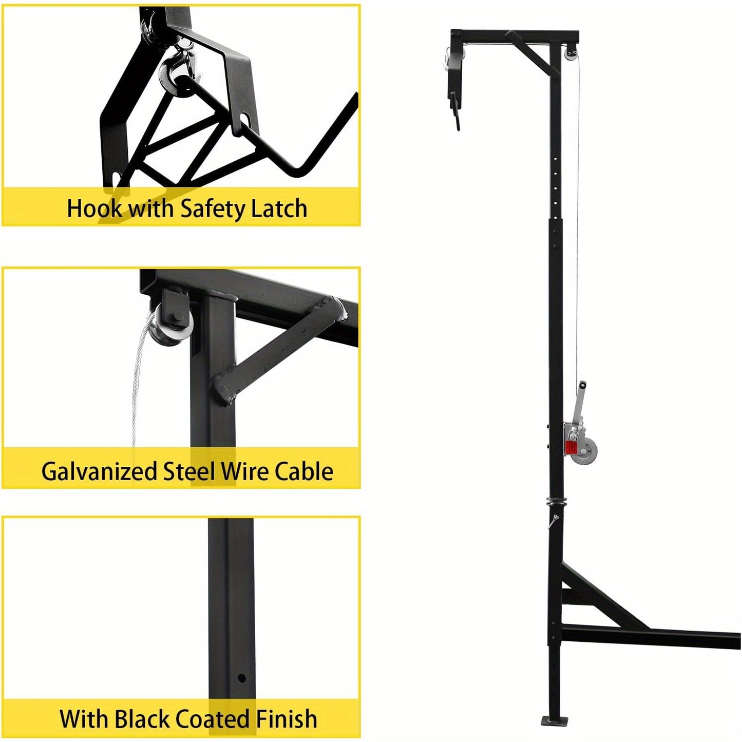 OUKANING Hitch Mounted Deer Hoist with Winch and Gambrel Set - Parry's Picks