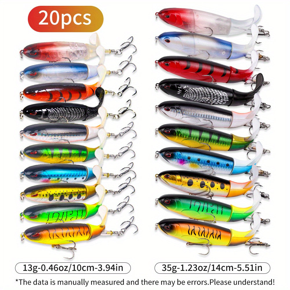 20 Piece Whopper Floating Lure Set for Fishing Enthusiasts - Parry's Picks