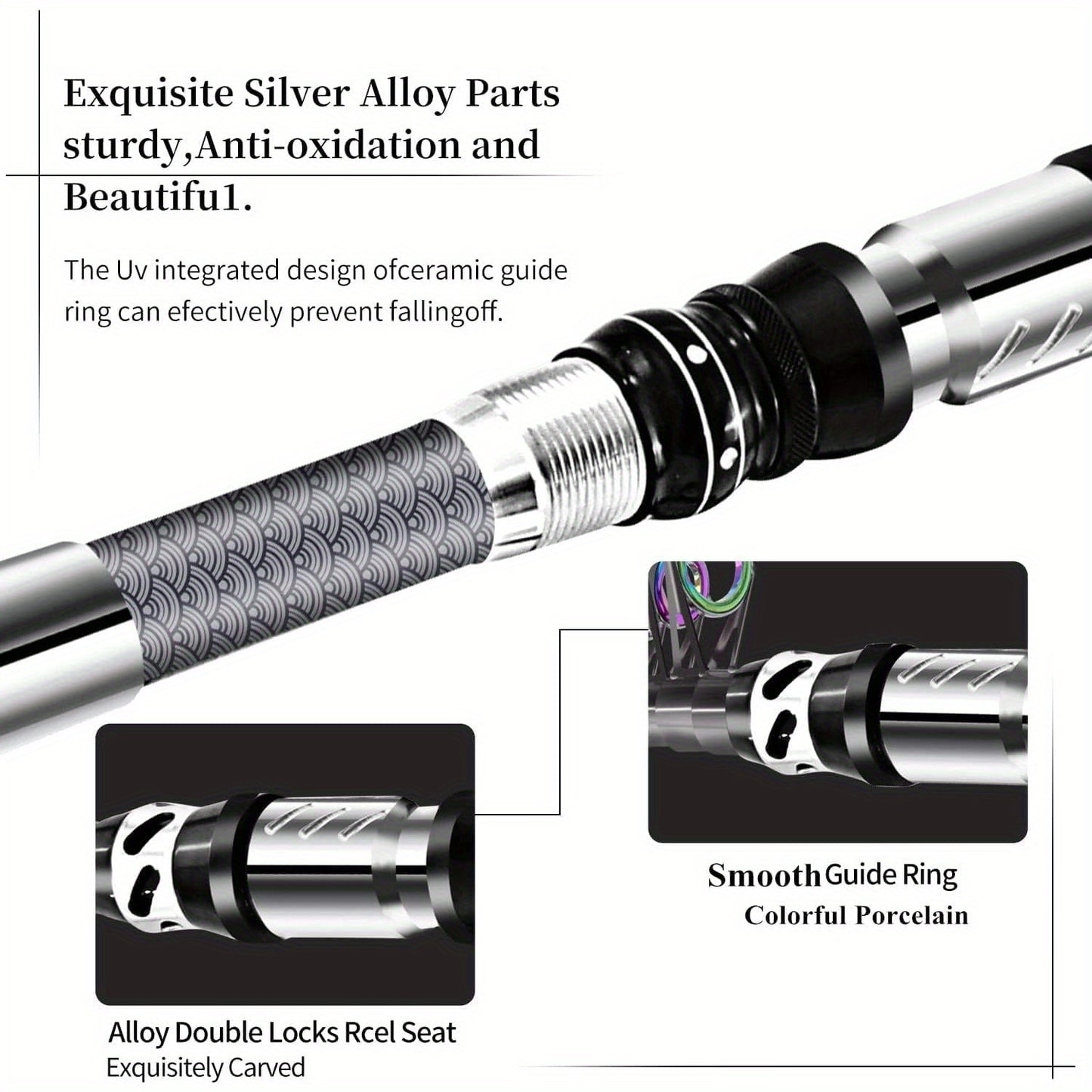 BNTTEAM Carbon Fiber Spinning Rod And Reel Travel Combo