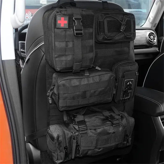 Universal Tactical Car Seat Back Organizer with Detachable Pouches - Parry's Picks