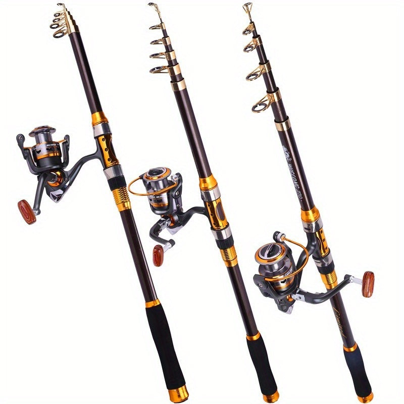 Telescopic Fishing Rod And Reel Combo Set Travel Kit