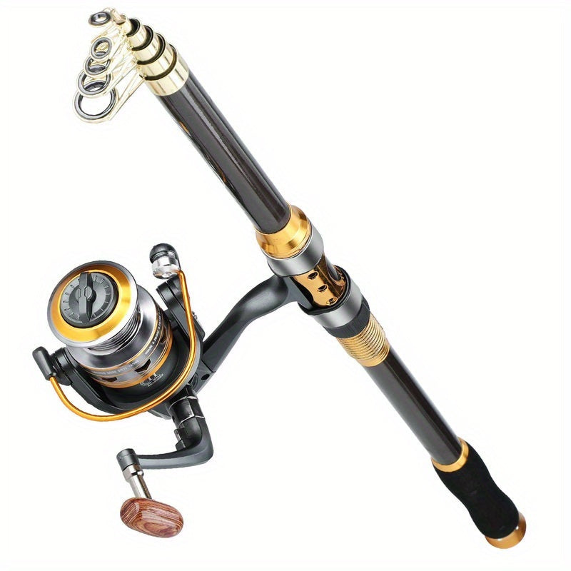 Telescopic Fishing Rod And Reel Combo Set Travel Kit
