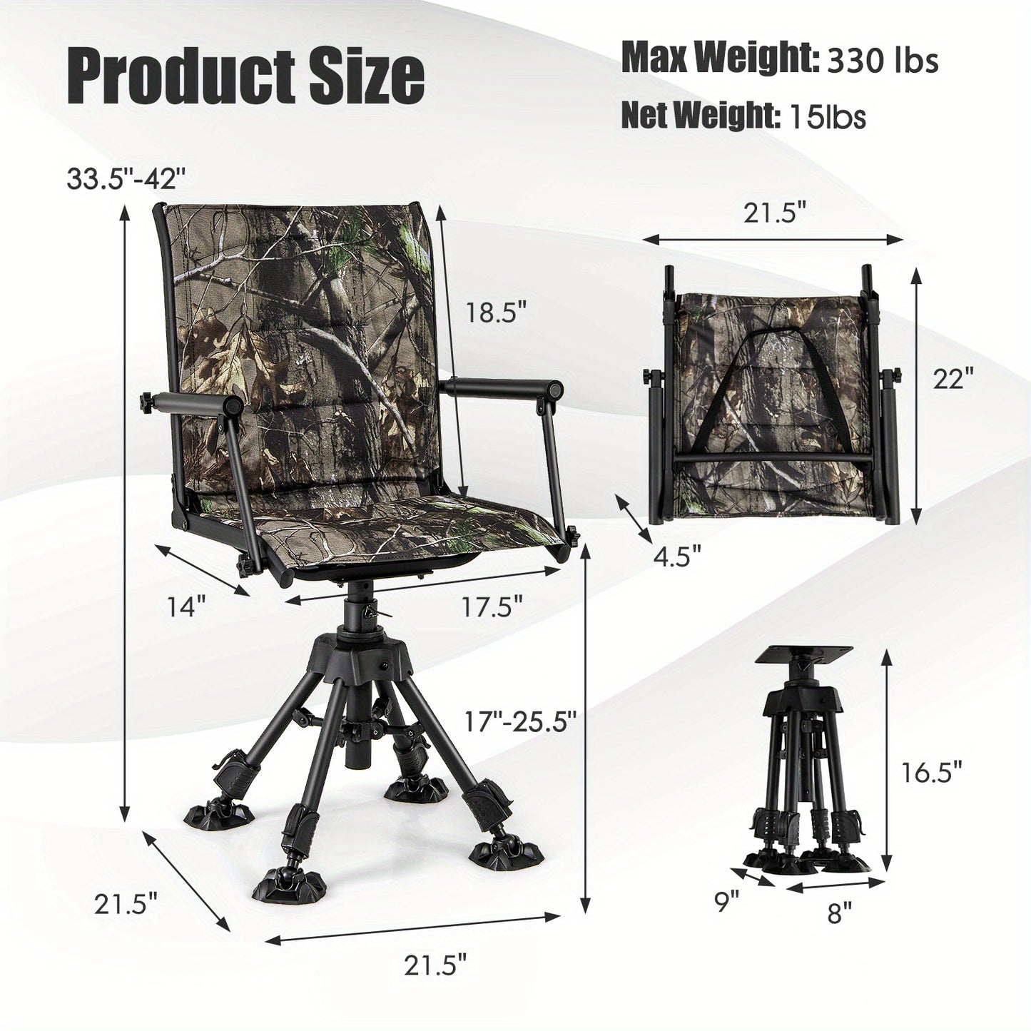 Multigot Silent Swivel Hunting Chair for Ultimate Outdoor Comfort - Parry's Picks