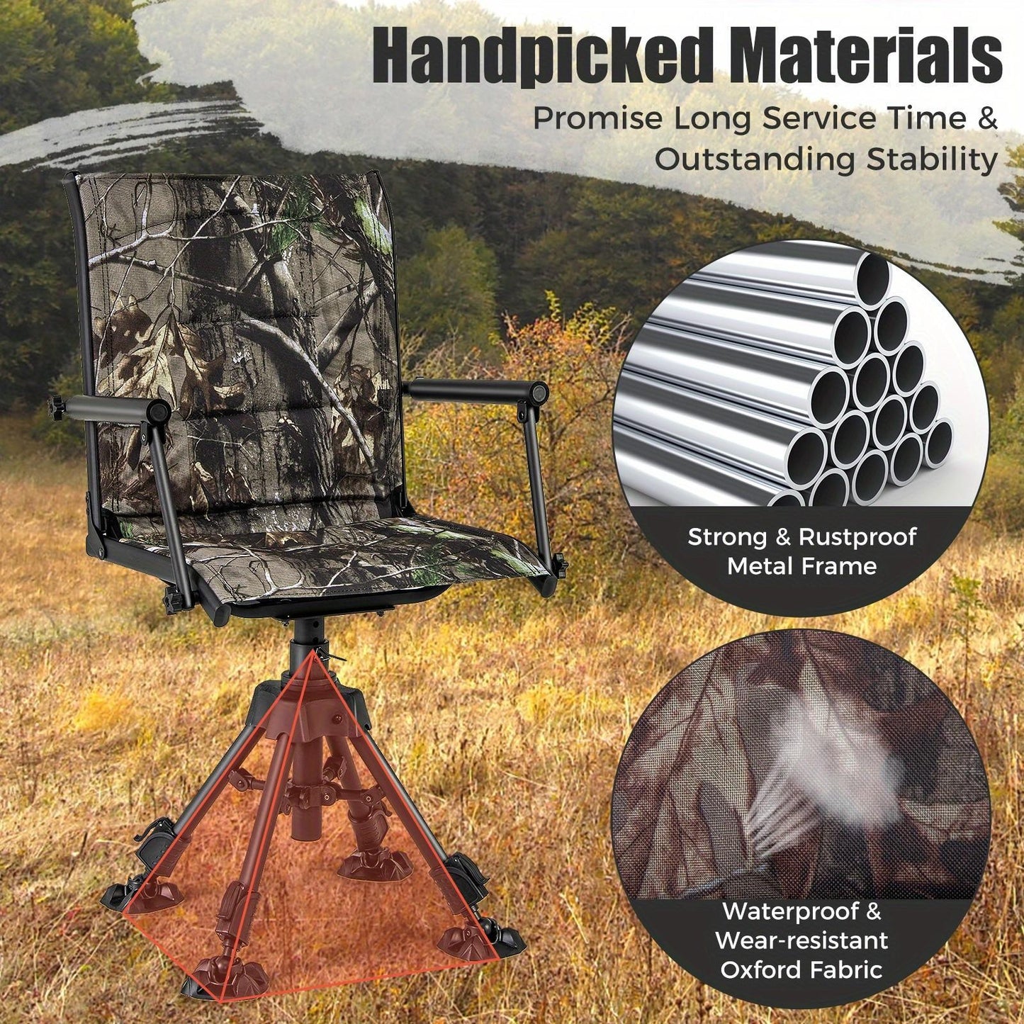 Multigot Silent Swivel Hunting Chair for Ultimate Outdoor Comfort - Parry's Picks