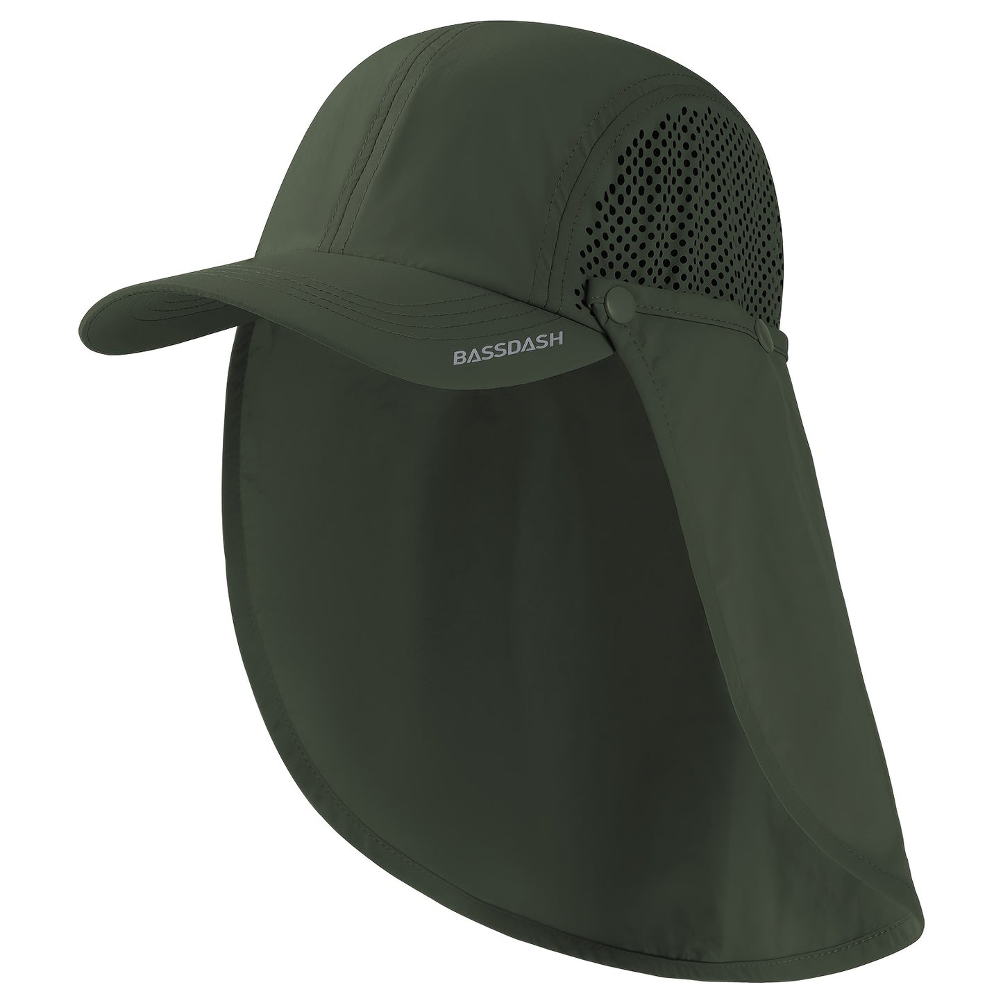 BASSDASH UPF 50 Foldable Fishing Hat with Neck Flap - Parry's Picks