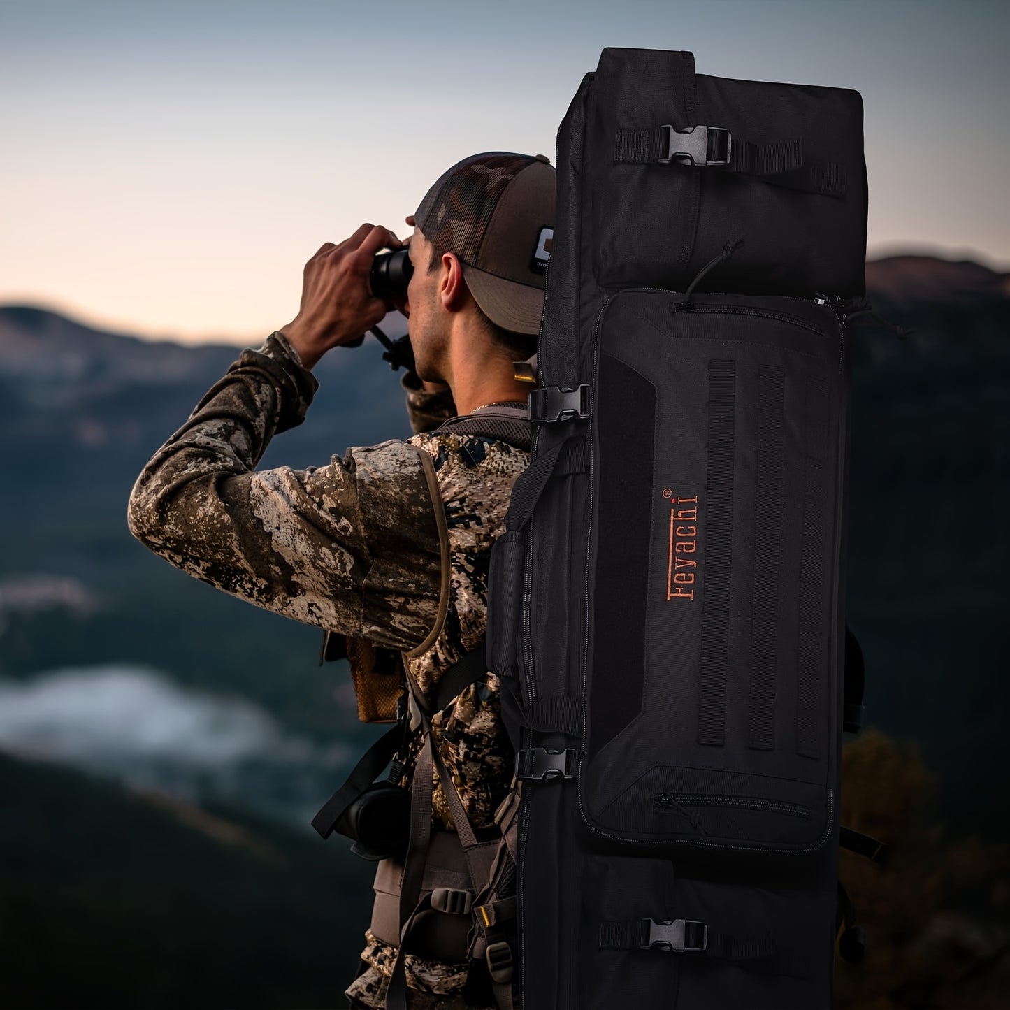 Feyachi Tactical Rifle Case With Lockable Zipper And Straps