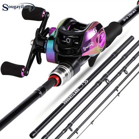Sougayilang Graphite Rod And Baitcasting Reel For Freshwater
