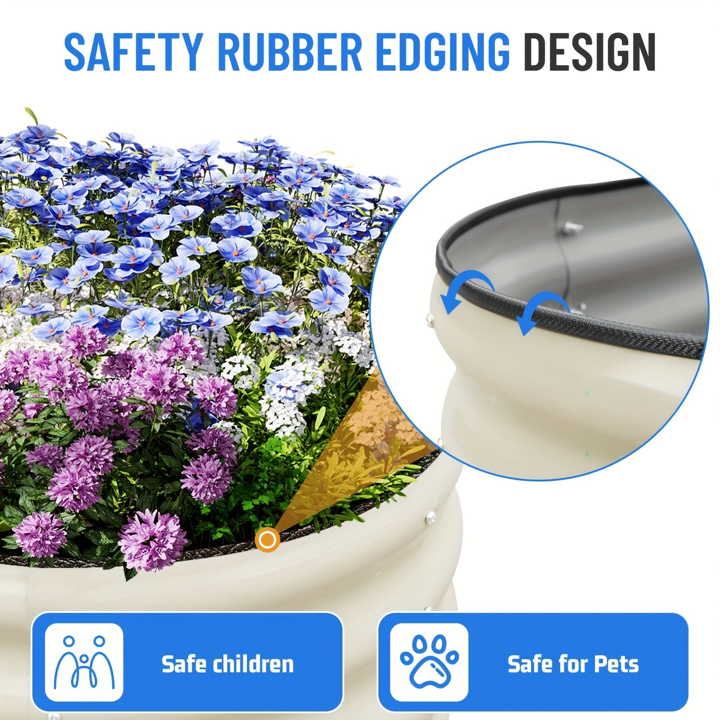 Round Raised Garden Bed Kit Metal For Planting Vegetables