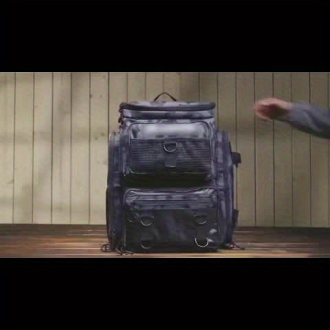 Fishing Backpack With Rod Holders Durable Polyester Bag