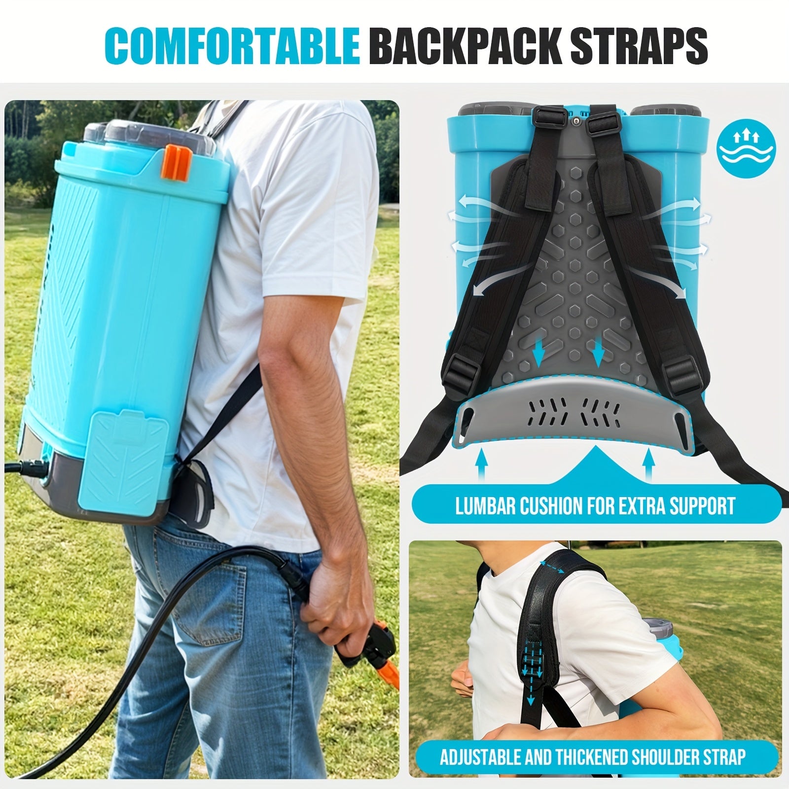 Electric Backpack Sprayer With 5 Nozzles And Telescopic Wand - Parry's Picks