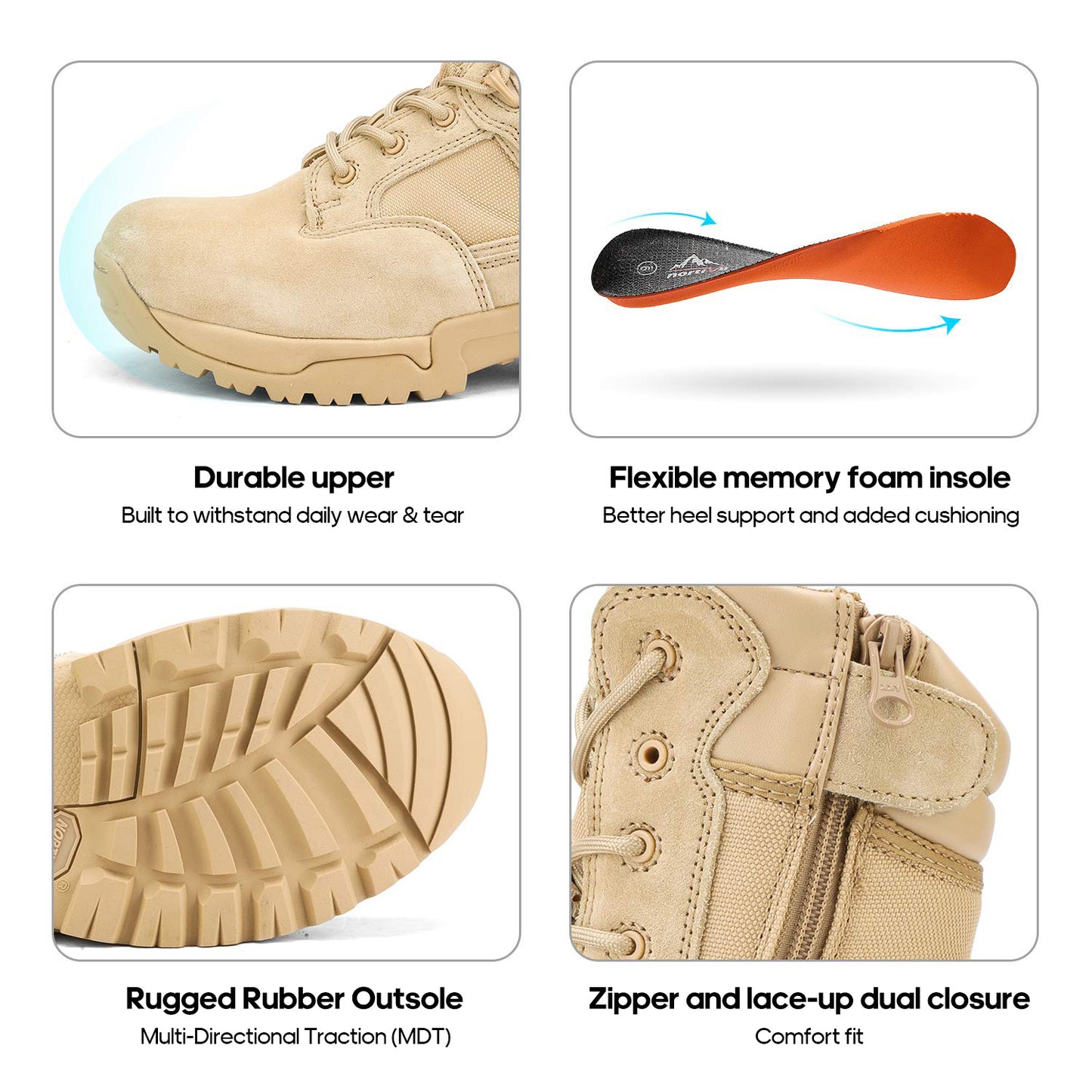 NORTIV 8 Men's Waterproof Tactical Boots for Outdoor Activities - Parry's Picks
