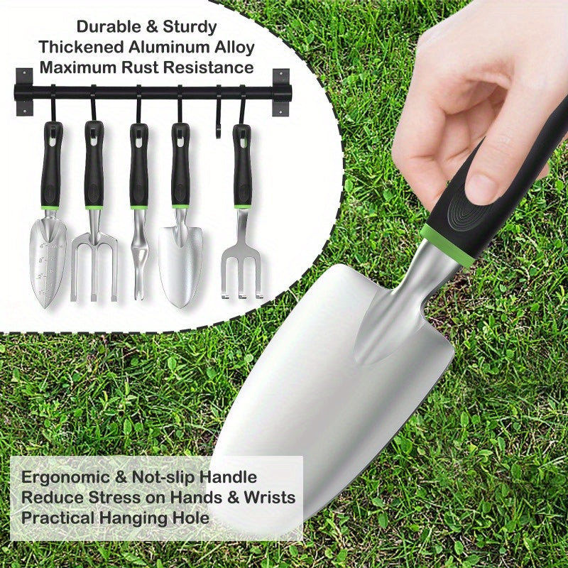 Aluminum Manual Gardening Tool Set with Ergonomic Handles