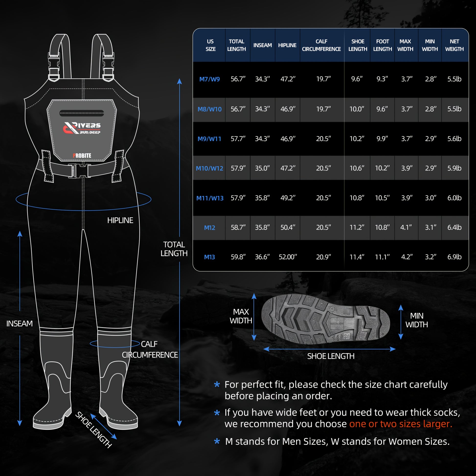 PROBITE Breathable Fishing Chest Waders With Boots For Anglers - Parry's Picks