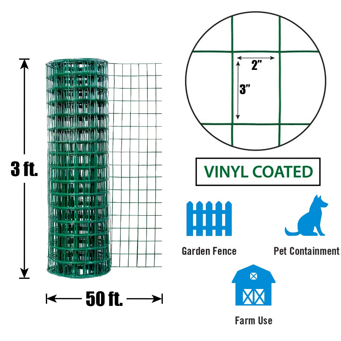 Fencer Wire 16 Gauge IndustrialGrade UltraVinylCoated Welded Wire Mesh FenceApplications