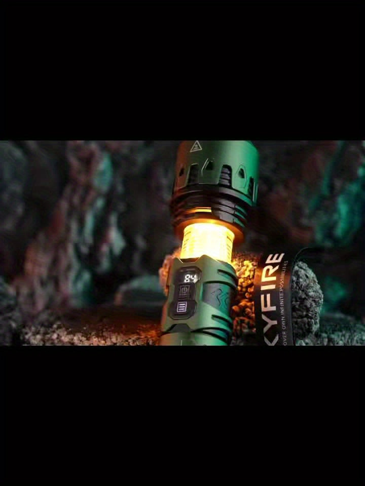 Skyfire High Brightness LED Flashlight With Zoom Floodlight