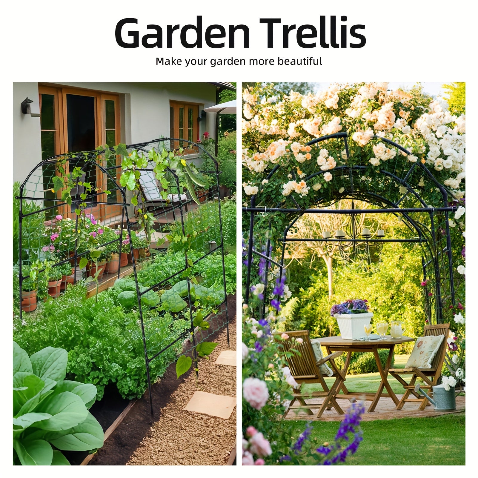 Stainless Steel Climbing Vine Trellis for Elegant Garden Elevation - Parry's Picks