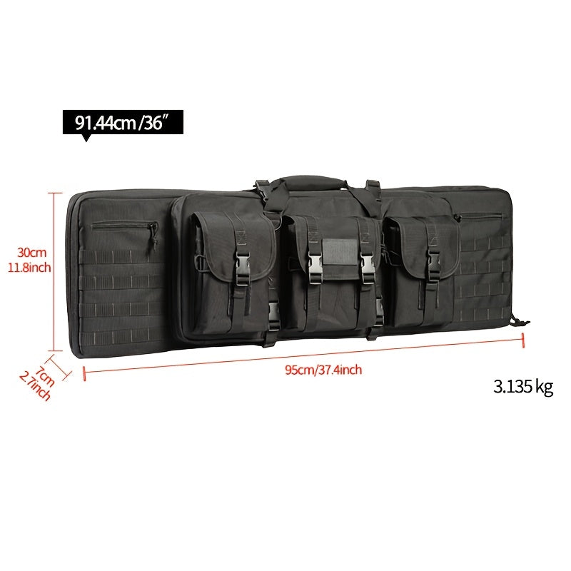 YAKEDA Double Rifle Case With Backpack Straps Soft Gun Case