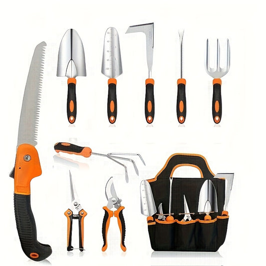 Heavy Duty Stainless Steel Garden Tool Set with Tote Bag - Parry's Picks